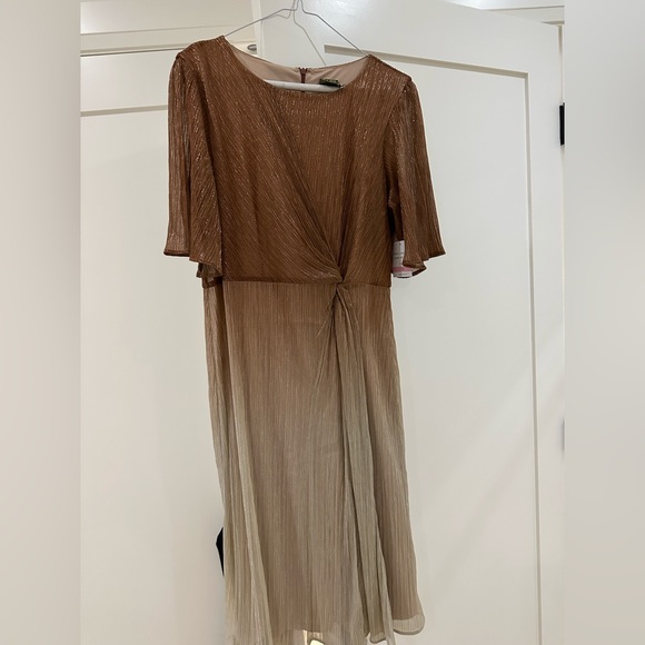 Taylor rose gold metallic dress, size 10 - Picture 2 of 2